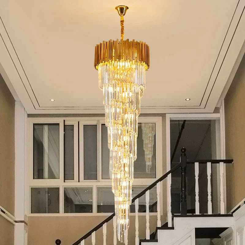 Bellamy Multi-Drop Spiral Staircase Chandelier