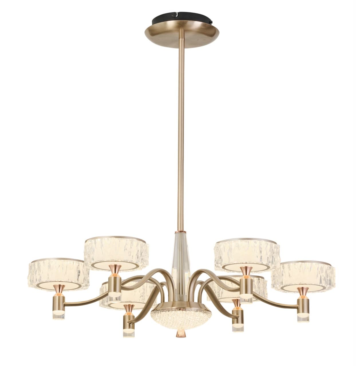 Savoy Silver 6-Arm Saucer Chandelier