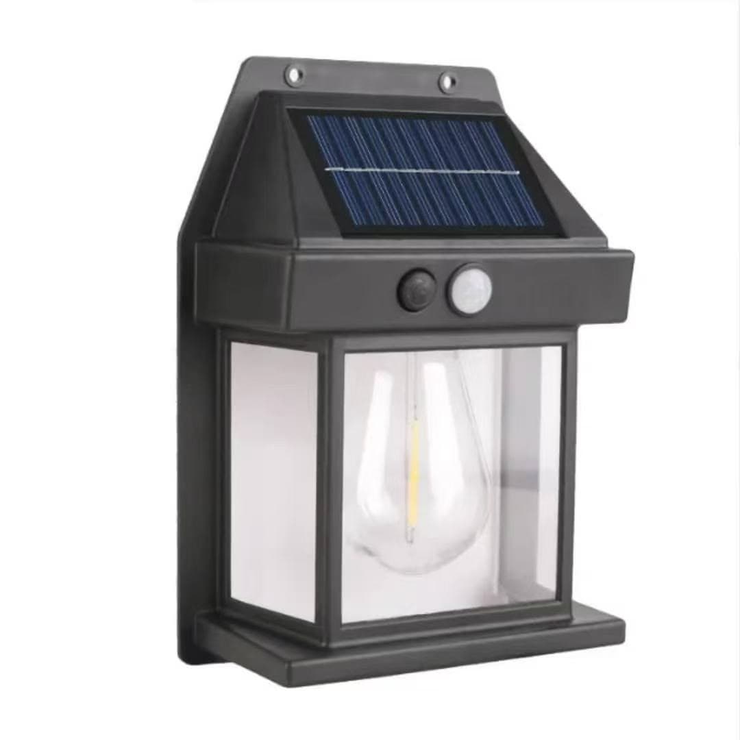 Sentry Solar Motion-Sensor Outdoor Wall Lantern (Single Bulb)