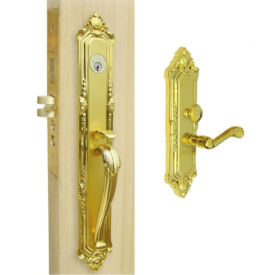 Ornate Scroll Lever Door Handle Set with Mortise Lock